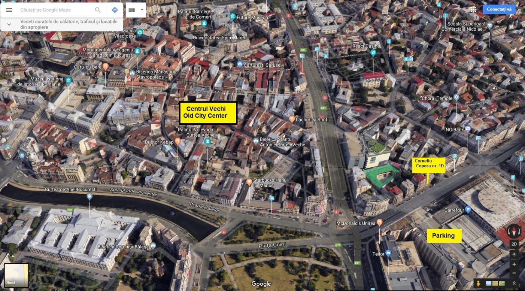 Domum Unirea, Across The Street Of Old City Center Bukarest Exteriör bild